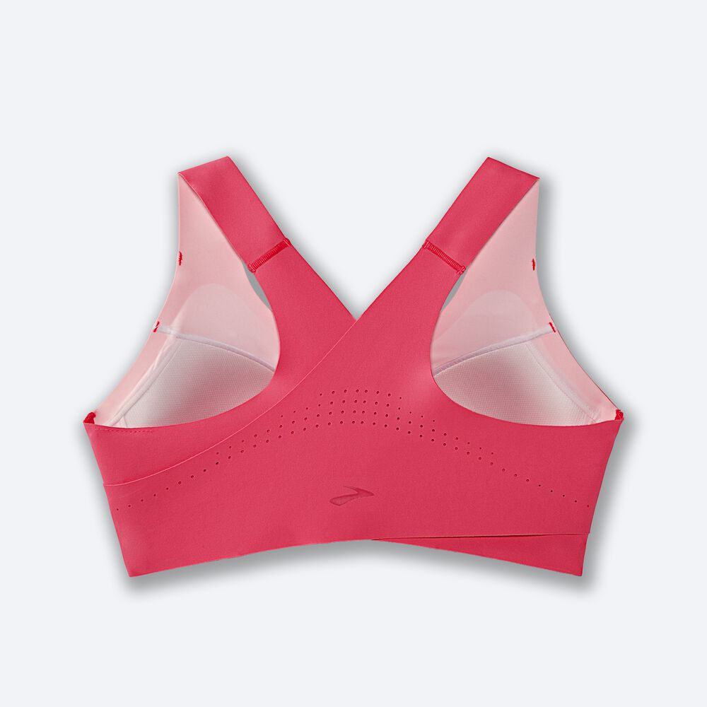 Brooks Dare Crossback Run Bra Női Sportmelltartó Rózsaszín | HU713096