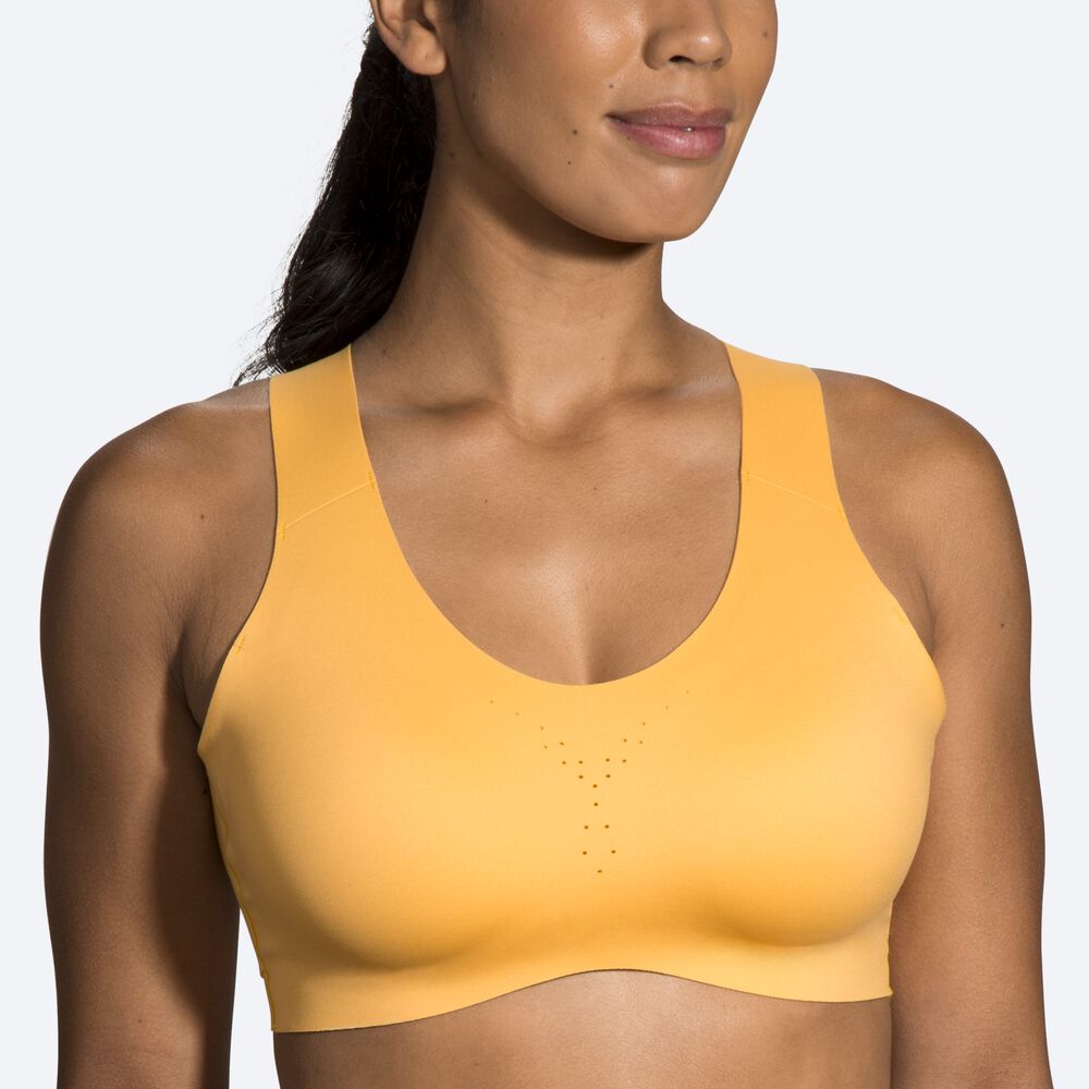 Brooks Dare Crossback Run Bra Női Sportmelltartó Sárga | HU713598