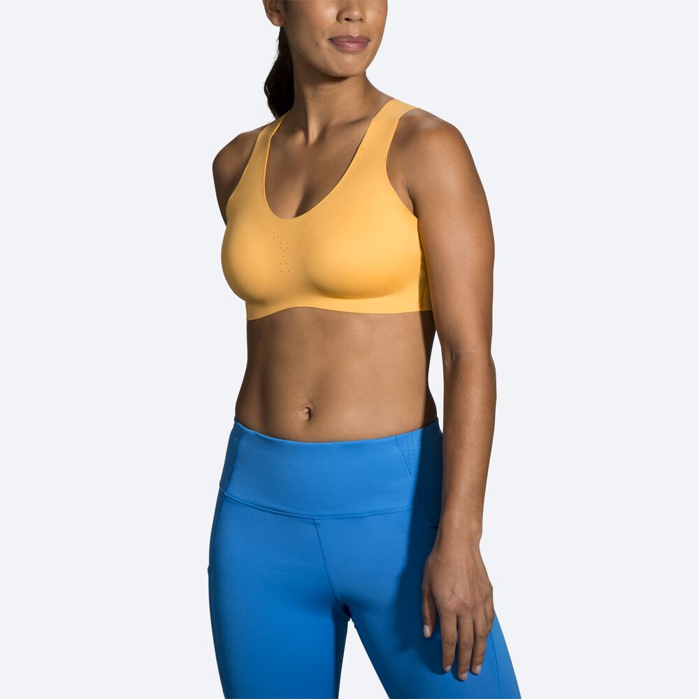 Brooks Dare Crossback Run Bra Női Sportmelltartó Sárga | HU713598