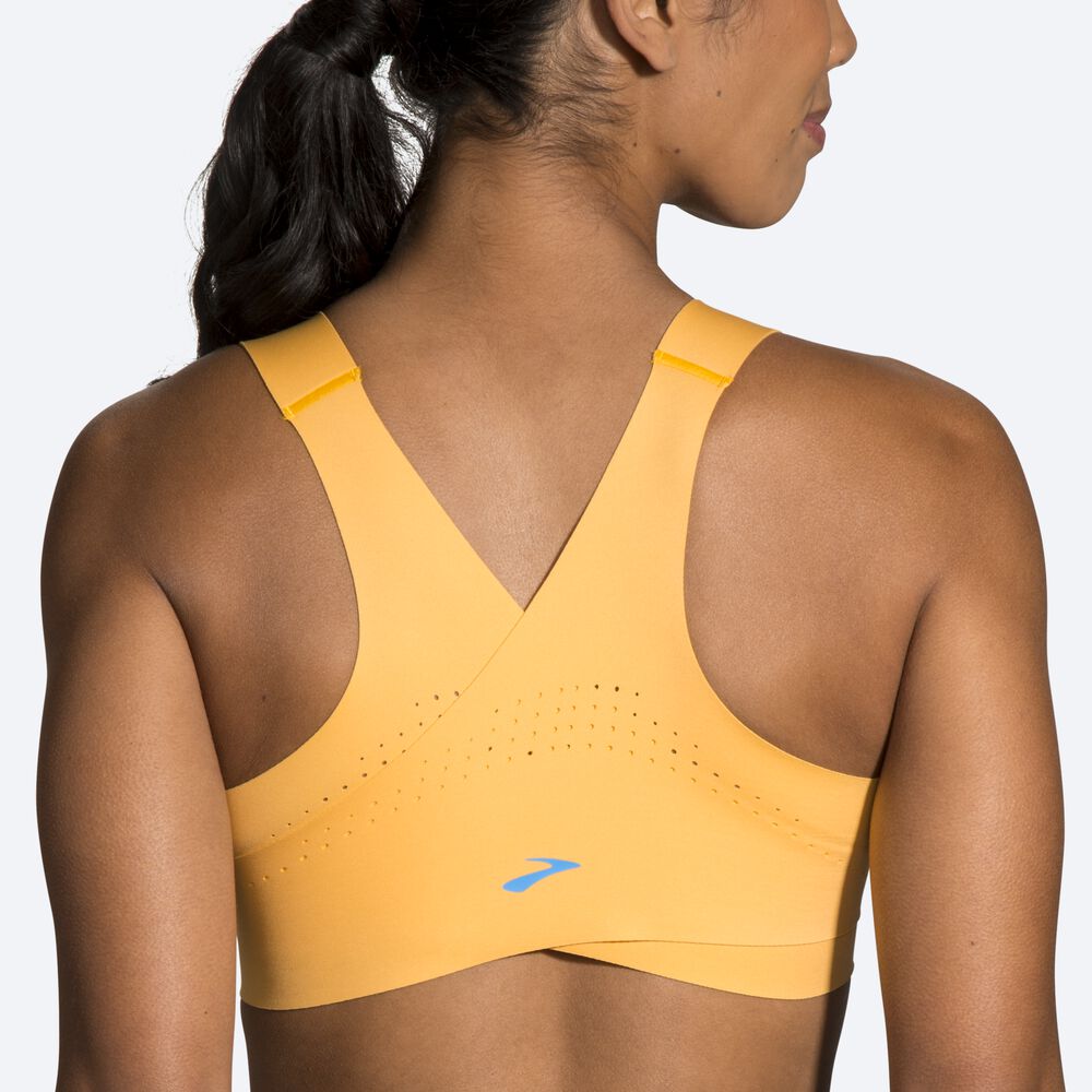 Brooks Dare Crossback Run Bra Női Sportmelltartó Sárga | HU713598