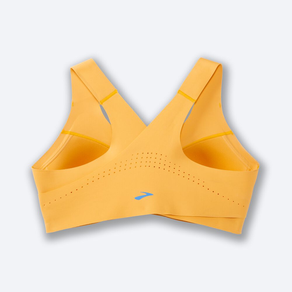 Brooks Dare Crossback Run Bra Női Sportmelltartó Sárga | HU713598