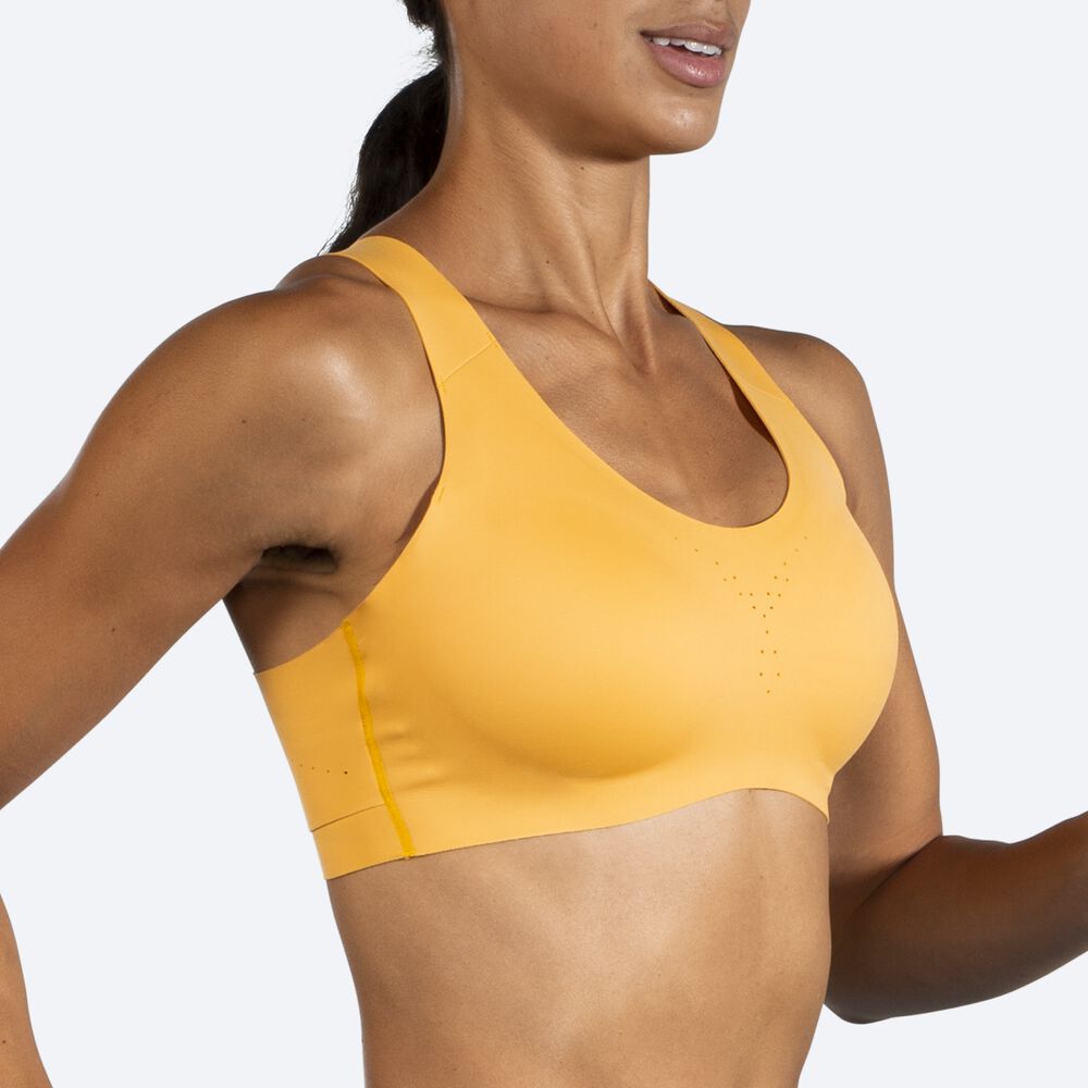 Brooks Dare Crossback Run Bra Női Sportmelltartó Sárga | HU713598