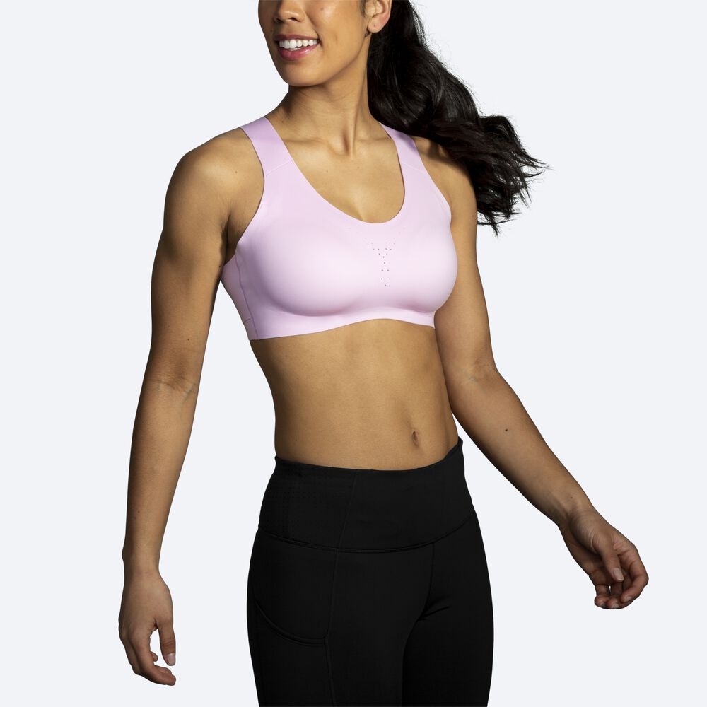 Brooks Dare Crossback Run Bra Női Sportmelltartó Lila | HU918357