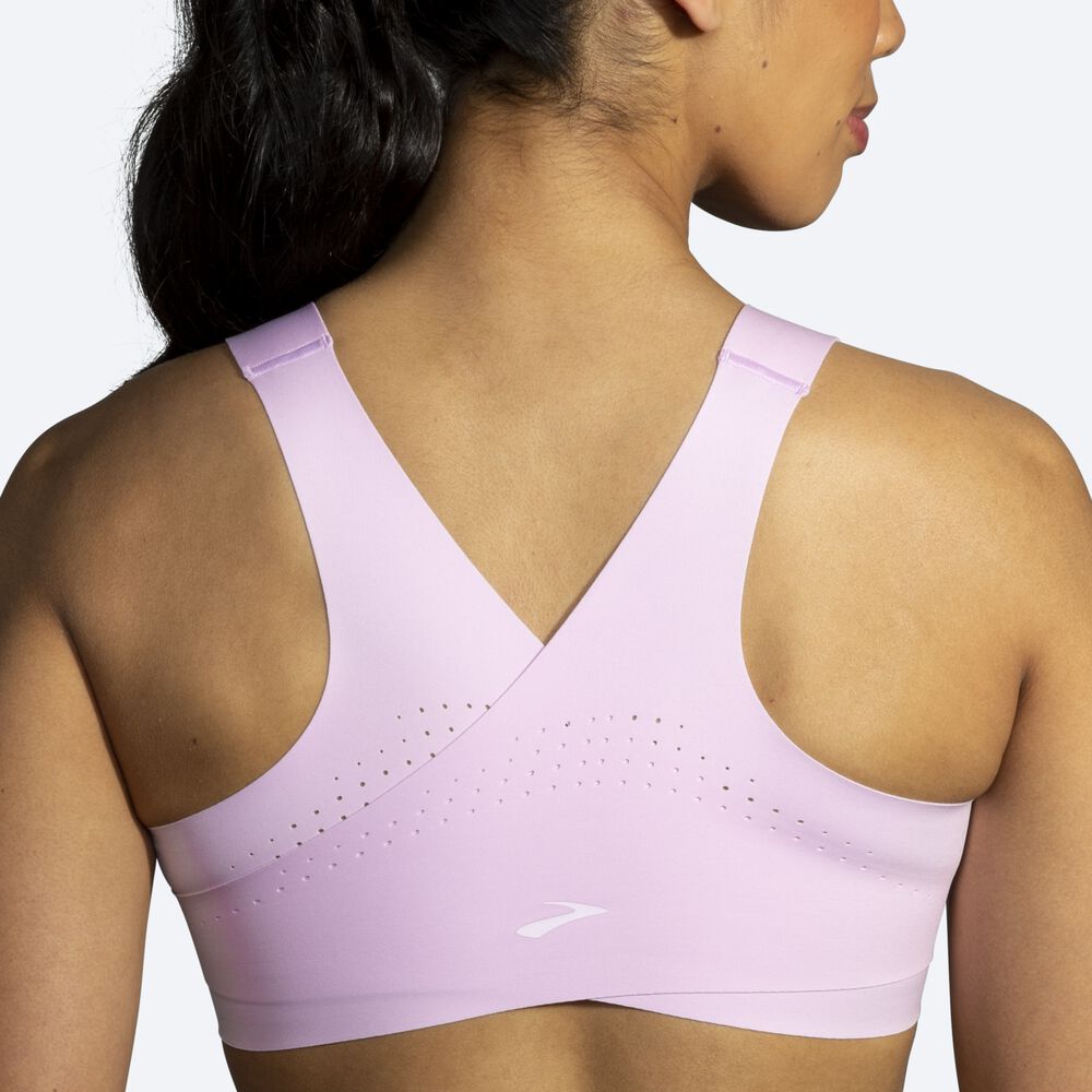 Brooks Dare Crossback Run Bra Női Sportmelltartó Lila | HU918357