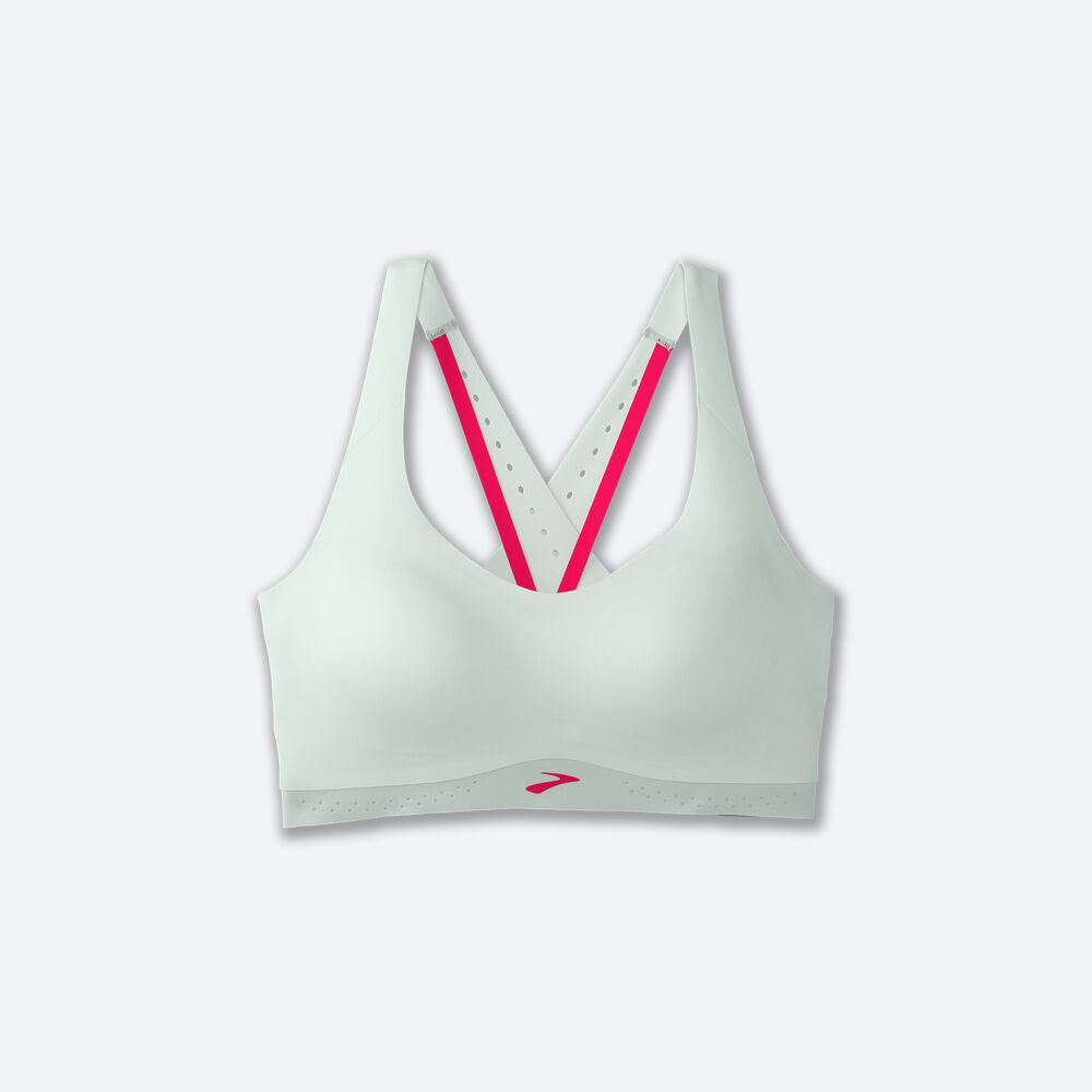 Brooks Dare Pántos Run Bra 2.0 Női Sportmelltartó Menta/Rózsaszín | HU413709