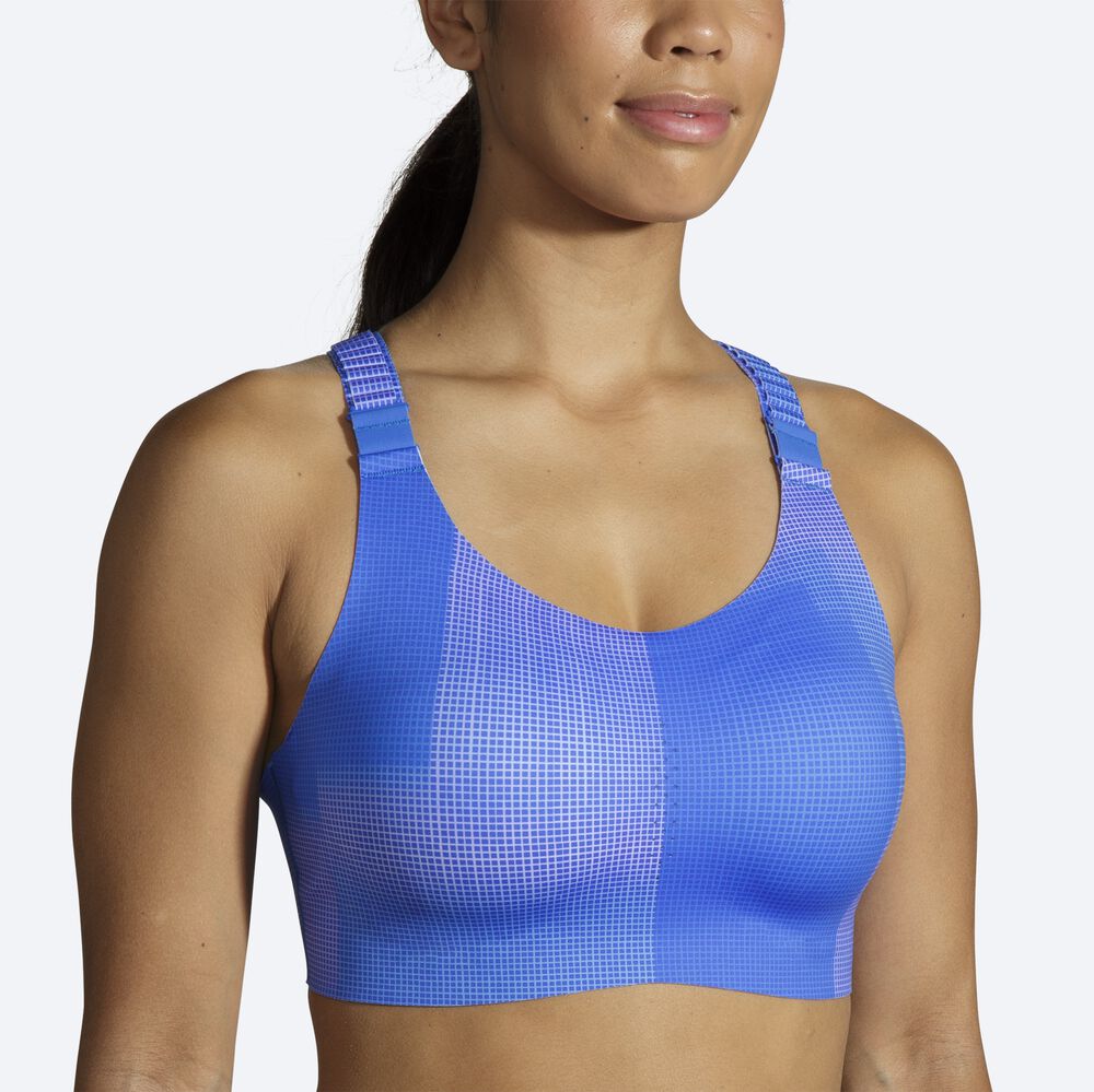 Brooks Dare Racerback Run Bra 2.0 Női Sportmelltartó Kék | HU126950