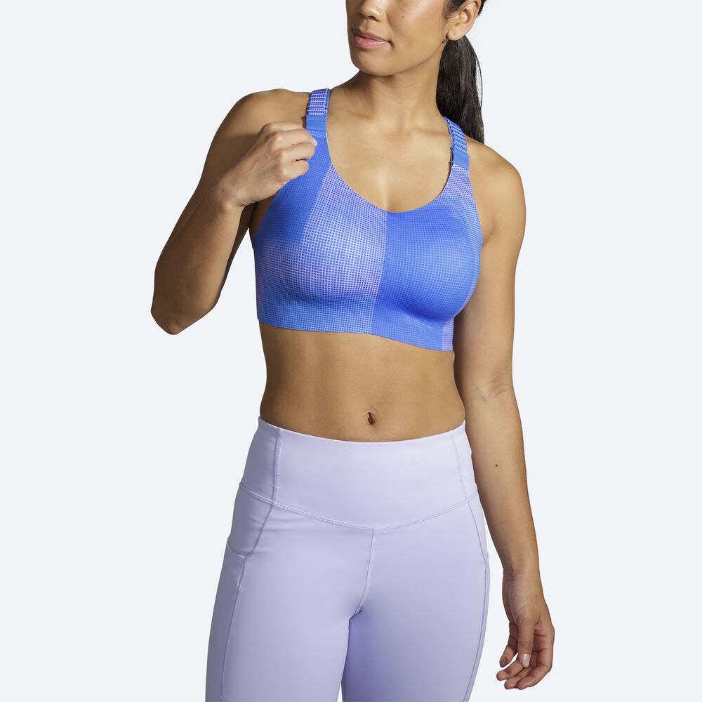 Brooks Dare Racerback Run Bra 2.0 Női Sportmelltartó Kék | HU126950