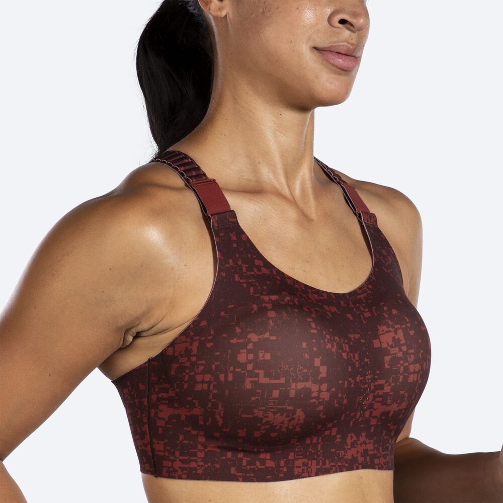 Brooks Dare Racerback Run Bra 2.0 Női Sportmelltartó Sötét Barna | HU461380