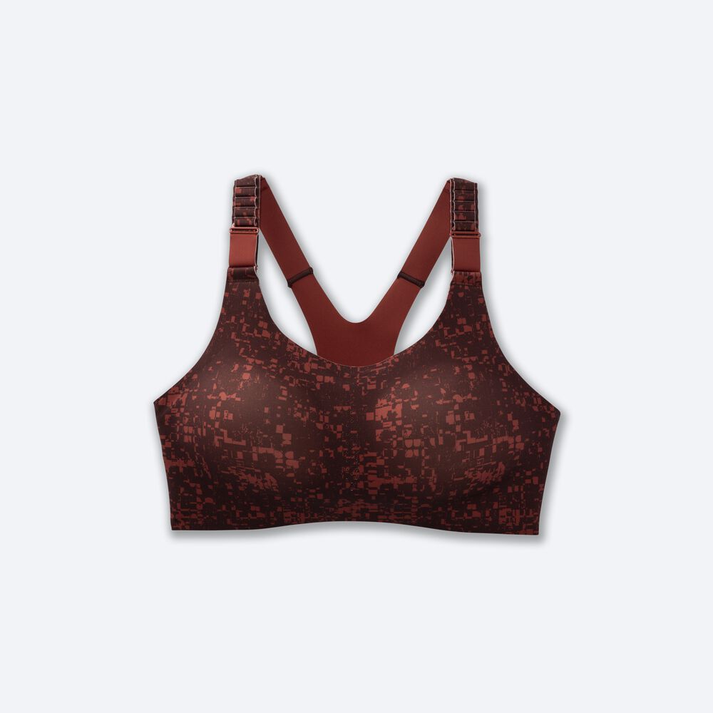 Brooks Dare Racerback Run Bra 2.0 Női Sportmelltartó Sötét Barna | HU461380