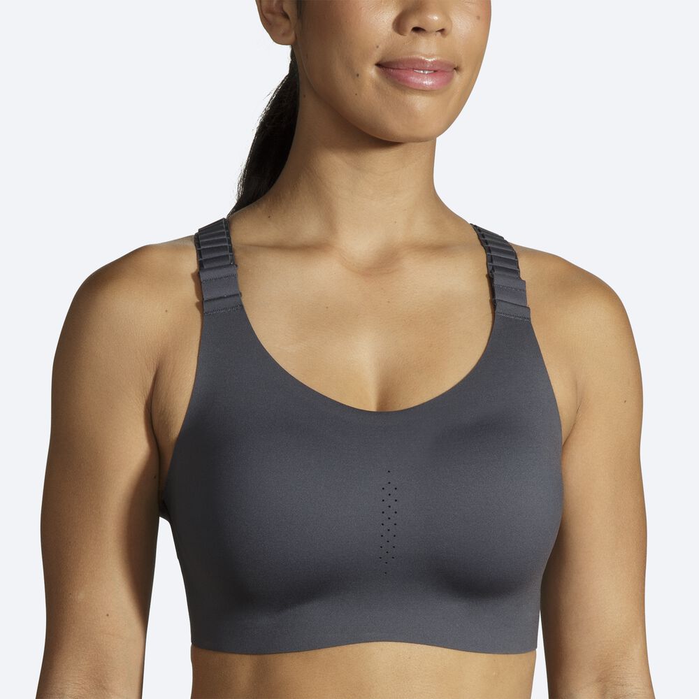 Brooks Dare Racerback Run Bra 2.0 Női Sportmelltartó Szürke | HU538192