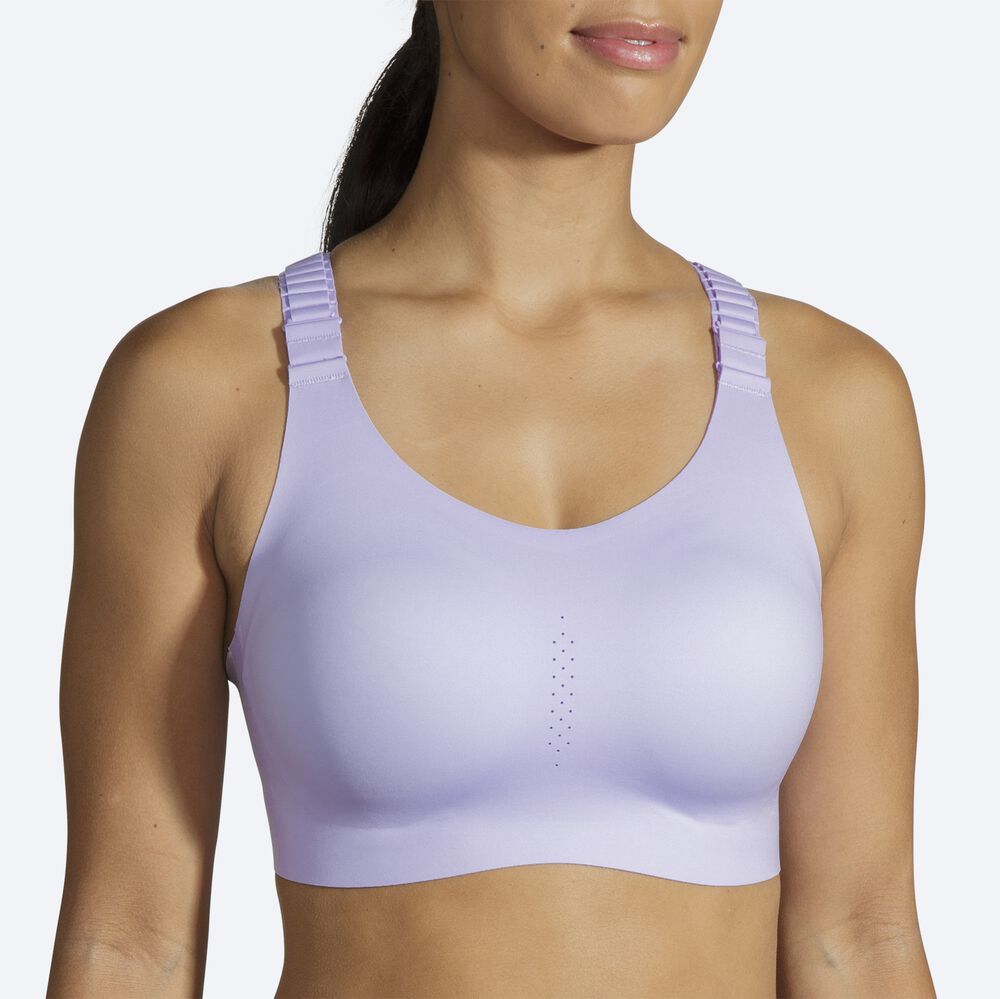 Brooks Dare Racerback Run Bra 2.0 Női Sportmelltartó Lila | HU580342