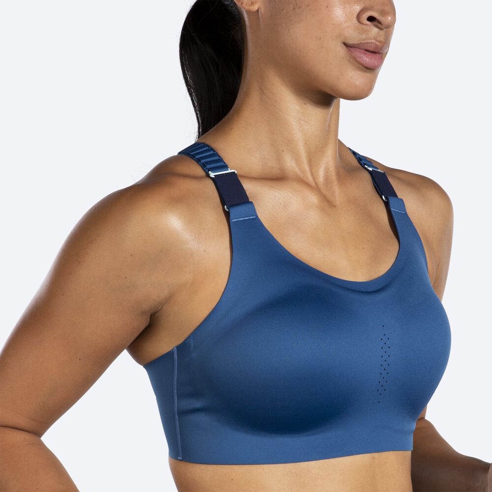 Brooks Dare Racerback Run Bra 2.0 Női Sportmelltartó Kék/Sötétkék | HU679018