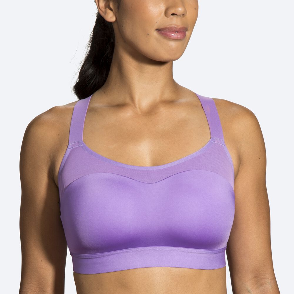 Brooks Dare Racerback Run Bra Női Sportmelltartó Lila | HU126539