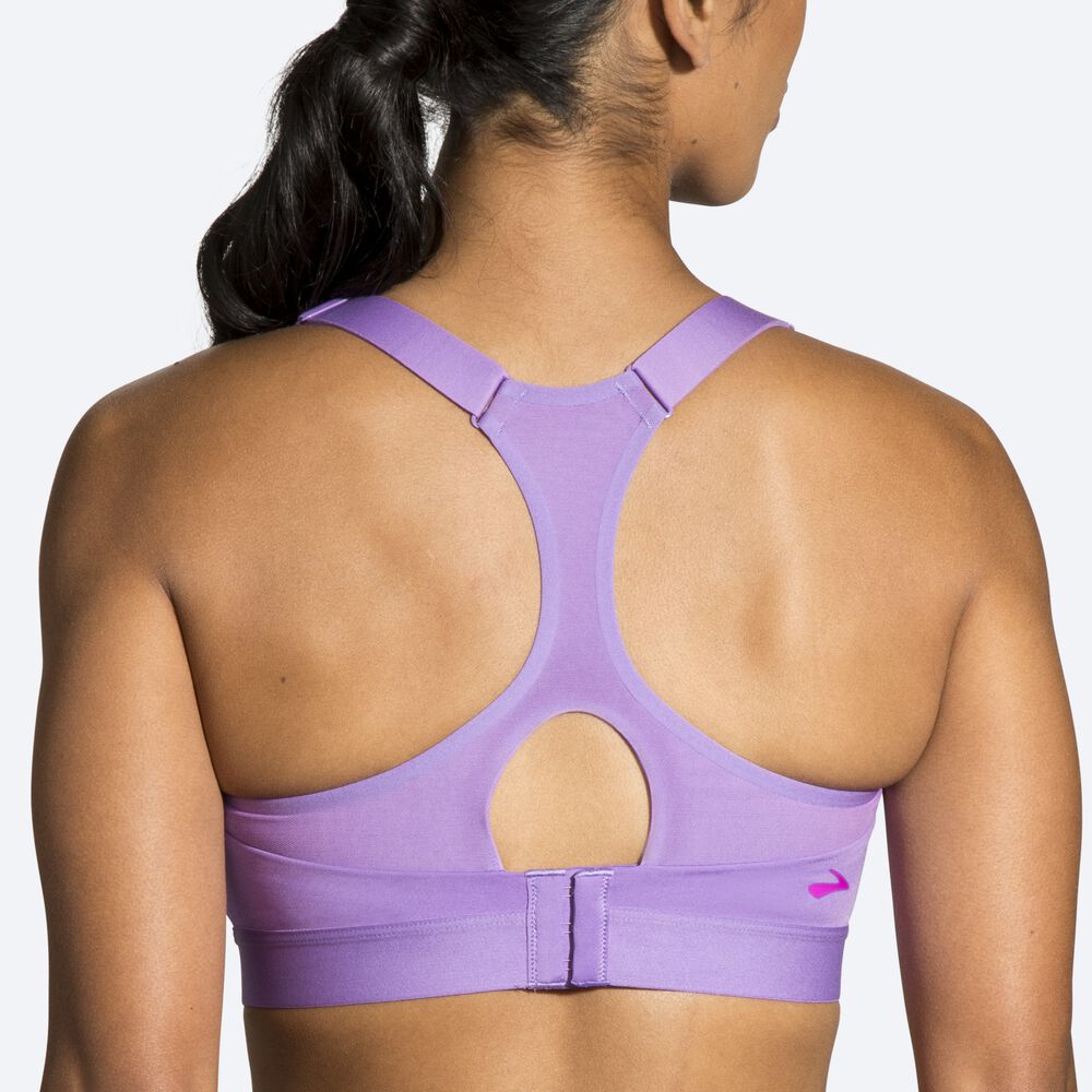 Brooks Dare Racerback Run Bra Női Sportmelltartó Lila | HU126539