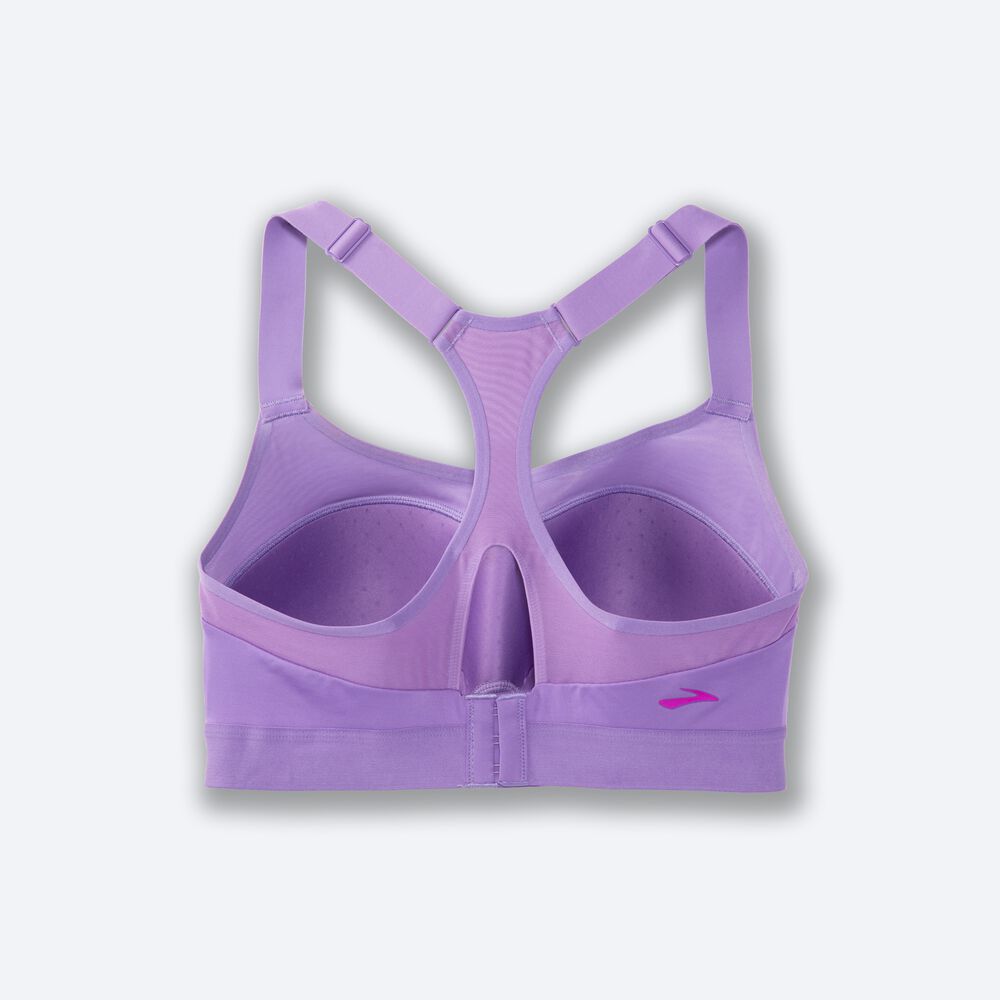 Brooks Dare Racerback Run Bra Női Sportmelltartó Lila | HU126539