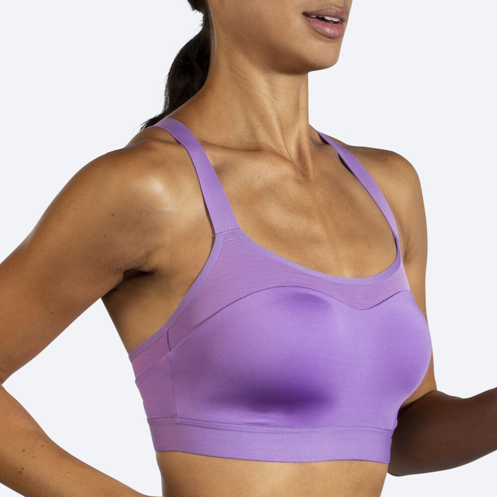 Brooks Dare Racerback Run Bra Női Sportmelltartó Lila | HU126539