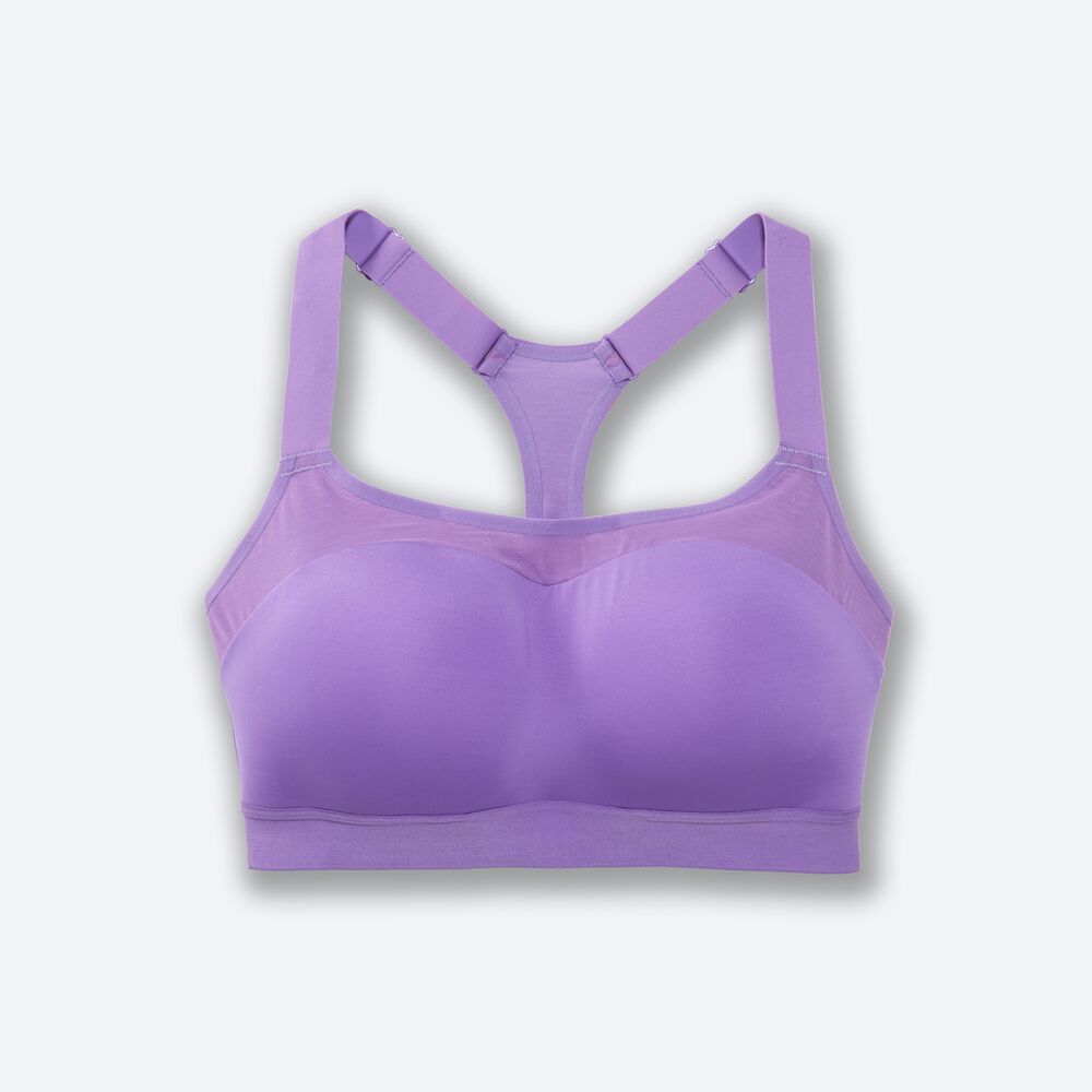 Brooks Dare Racerback Run Bra Női Sportmelltartó Lila | HU126539