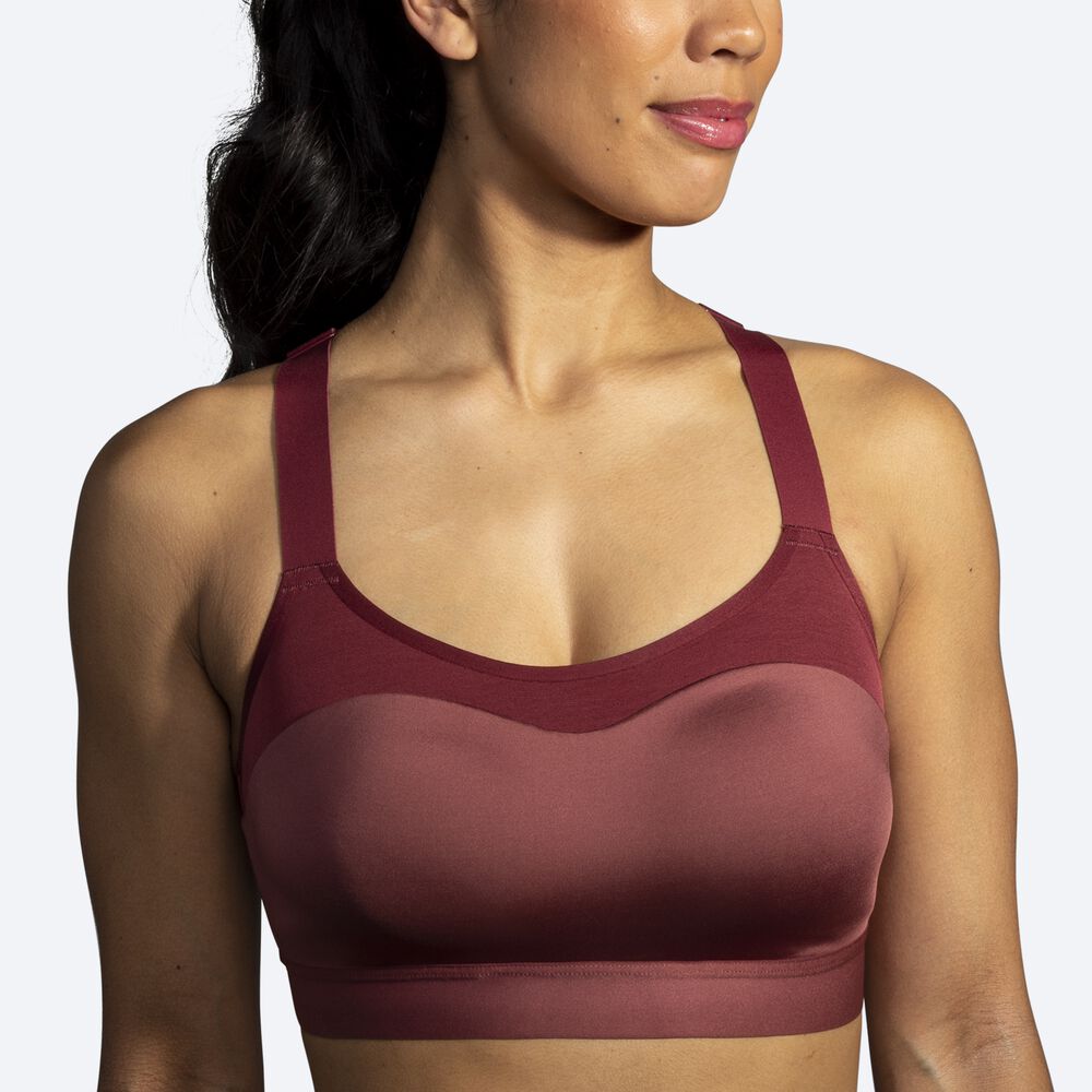 Brooks Dare Racerback Run Bra Női Sportmelltartó Terracotta | HU529314