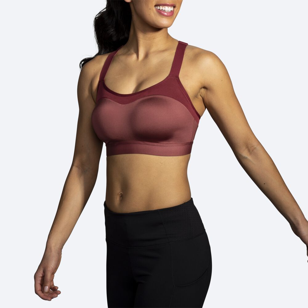 Brooks Dare Racerback Run Bra Női Sportmelltartó Terracotta | HU529314