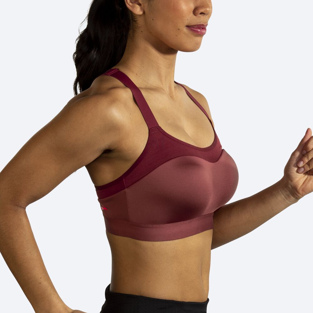 Brooks Dare Racerback Run Bra Női Sportmelltartó Terracotta | HU529314