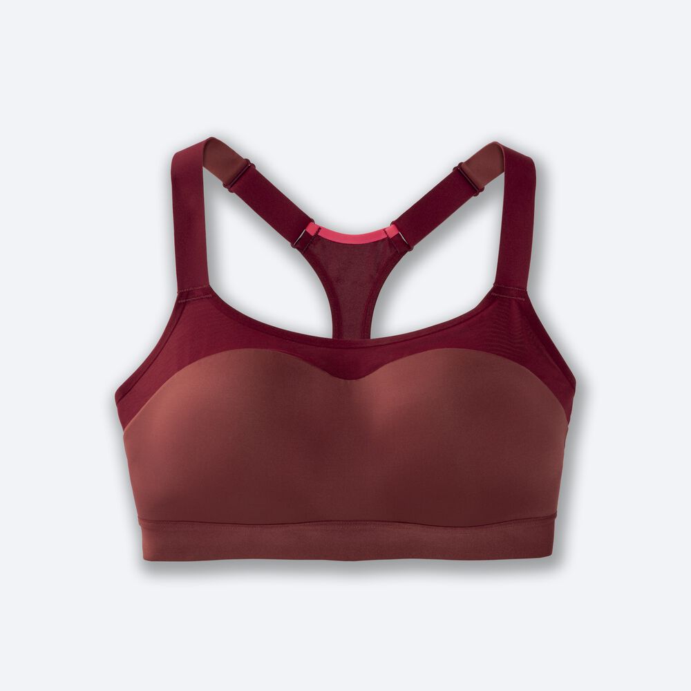 Brooks Dare Racerback Run Bra Női Sportmelltartó Terracotta | HU529314