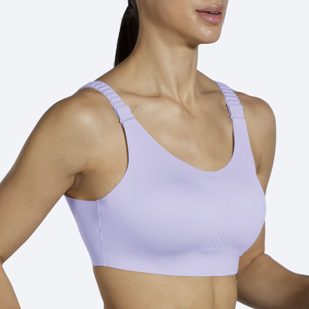 Brooks Dare Scoopback Run Bra 2.0 Női Sportmelltartó Lila Szürke | HU657489