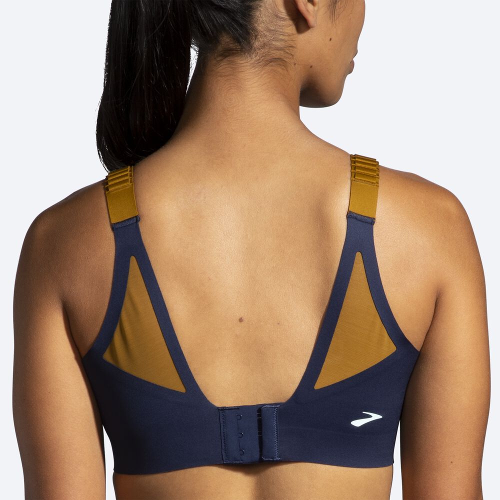 Brooks Dare Scoopback Run Bra 2.0 Női Sportmelltartó Sötétkék/Olivazöld/Kék | HU785416