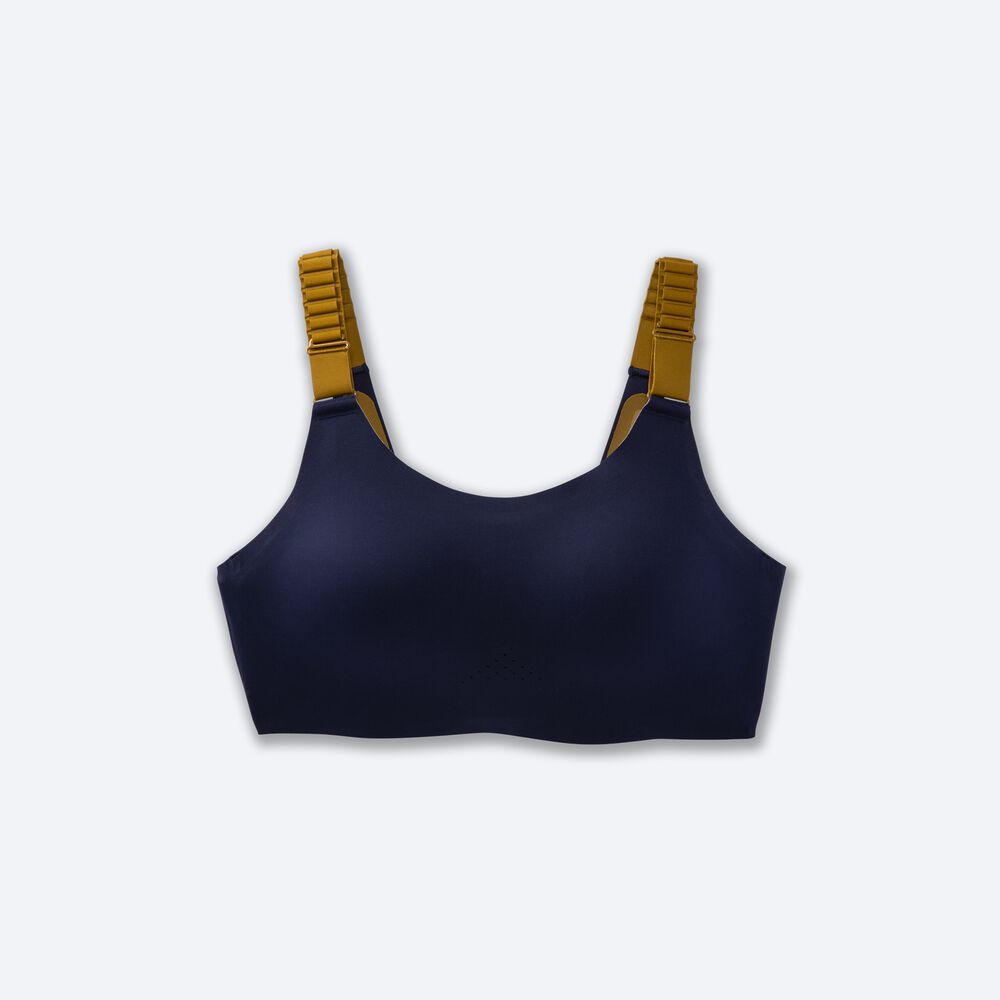 Brooks Dare Scoopback Run Bra 2.0 Női Sportmelltartó Sötétkék/Olivazöld/Kék | HU785416