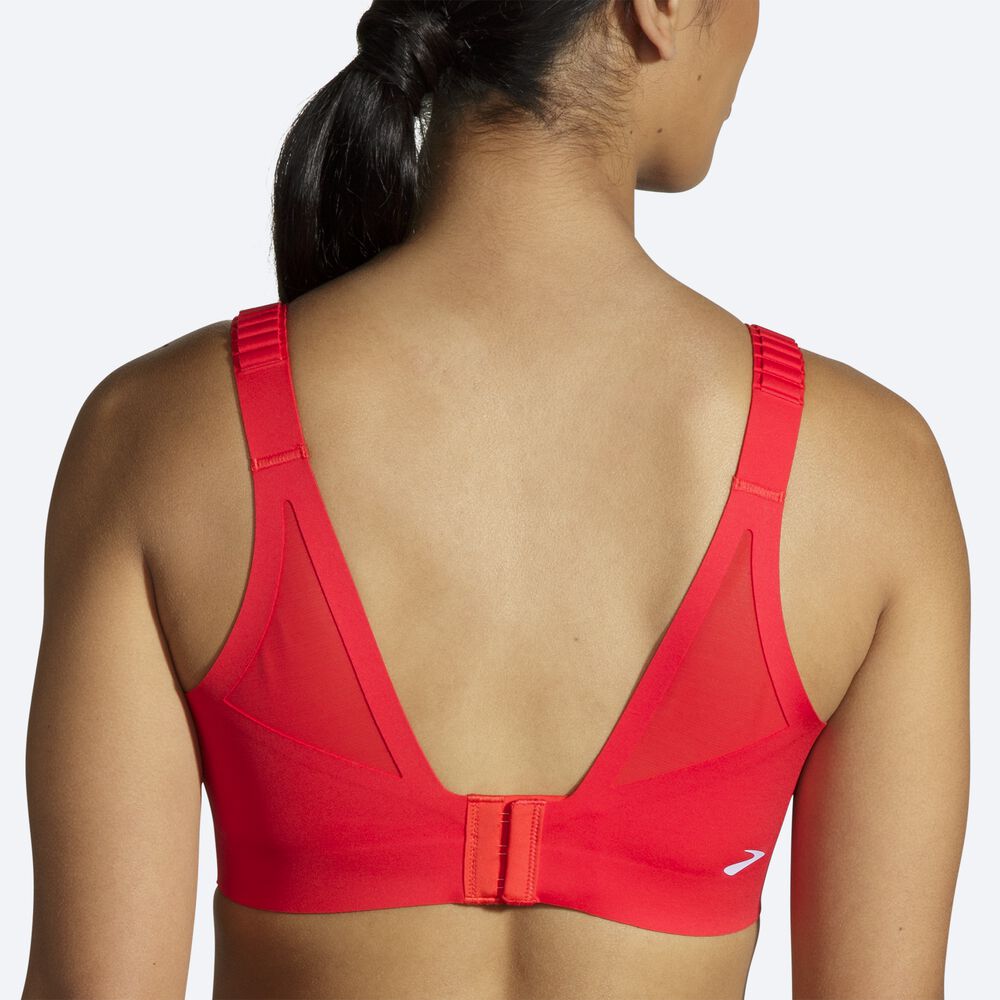 Brooks Dare Scoopback Run Bra 2.0 Női Sportmelltartó Piros | HU829631