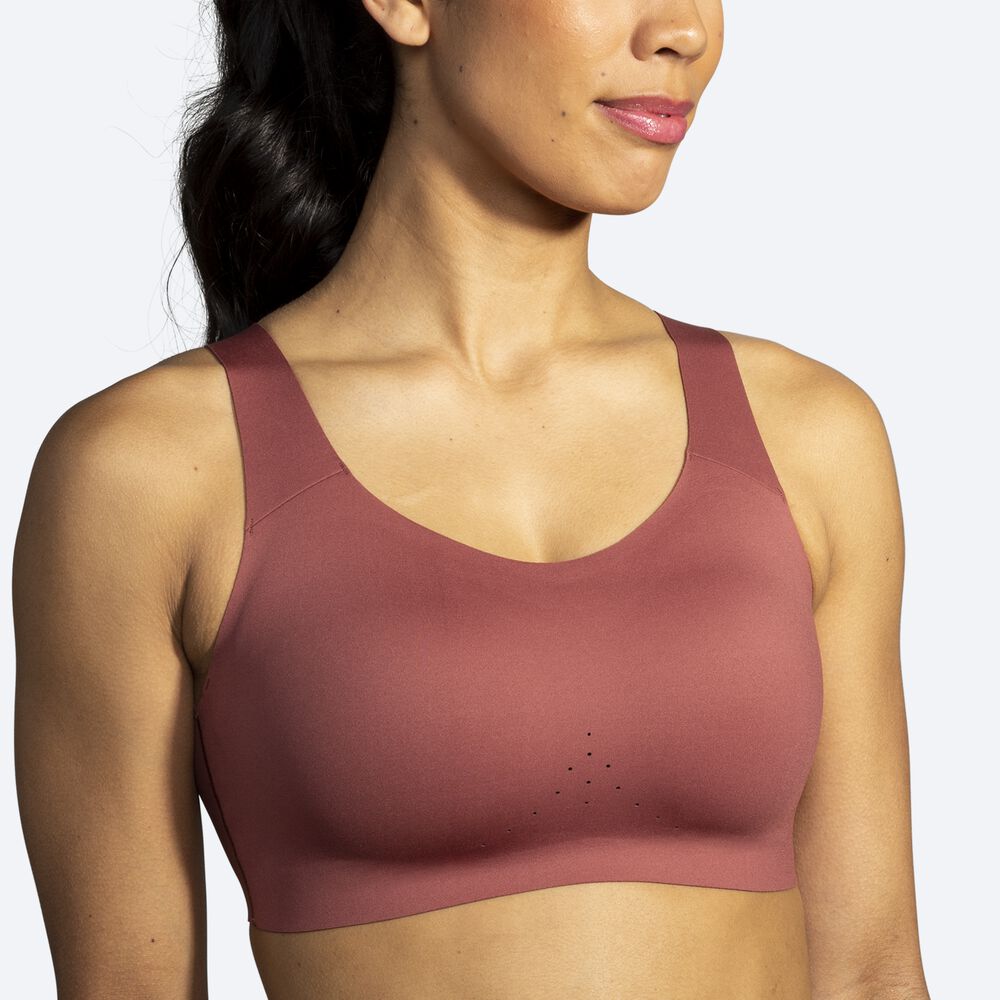 Brooks Dare Scoopback Run Bra Női Sportmelltartó Terracotta | HU360729