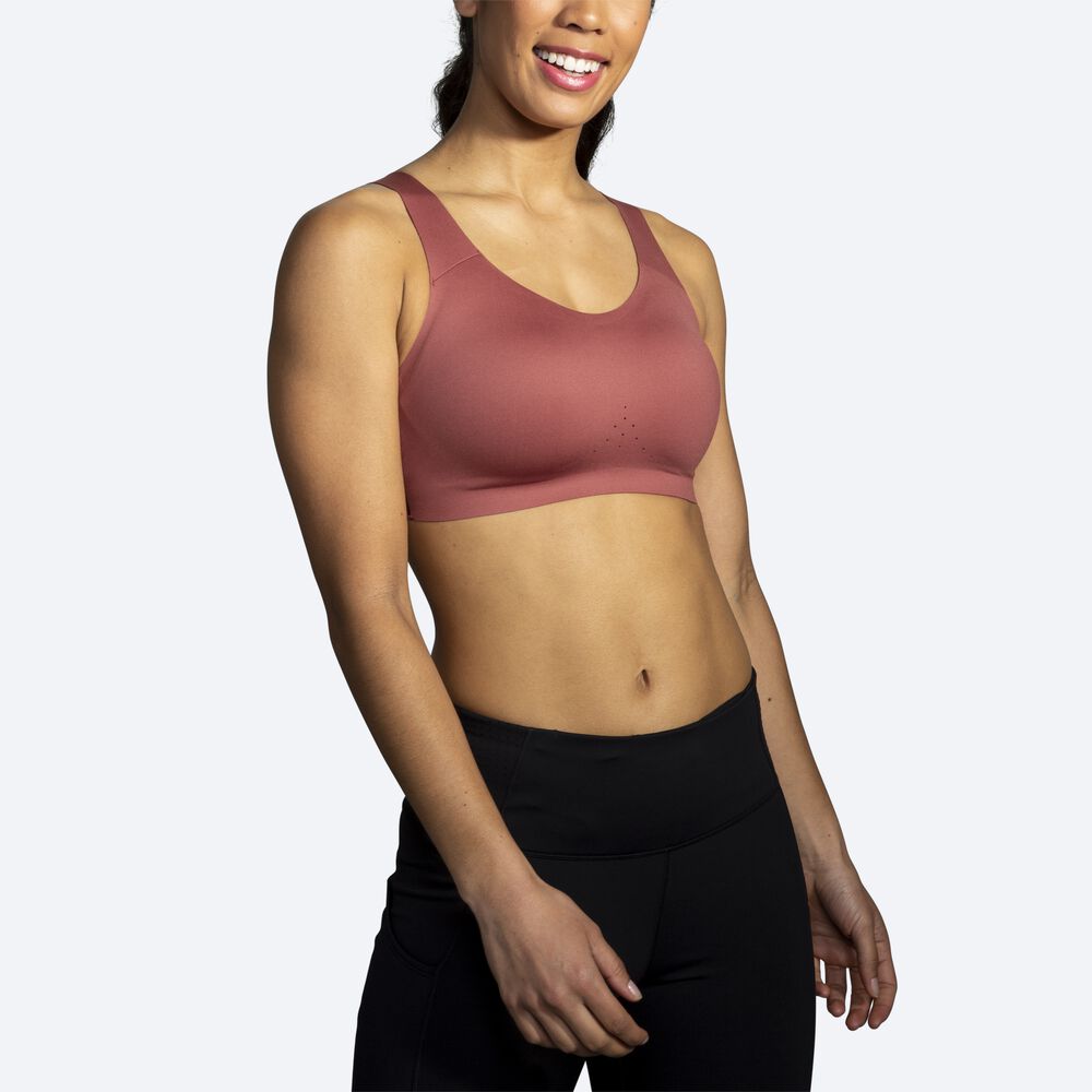 Brooks Dare Scoopback Run Bra Női Sportmelltartó Terracotta | HU360729