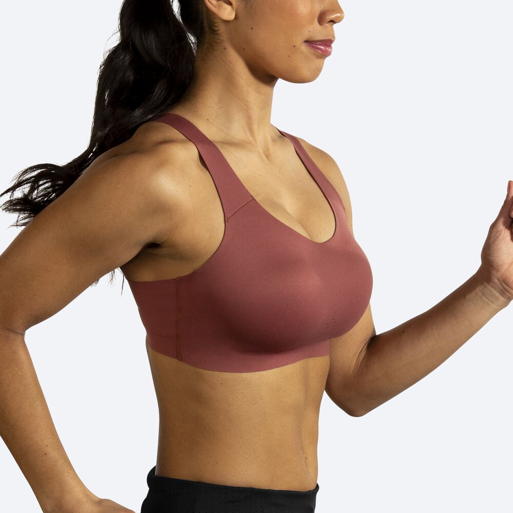 Brooks Dare Scoopback Run Bra Női Sportmelltartó Terracotta | HU360729