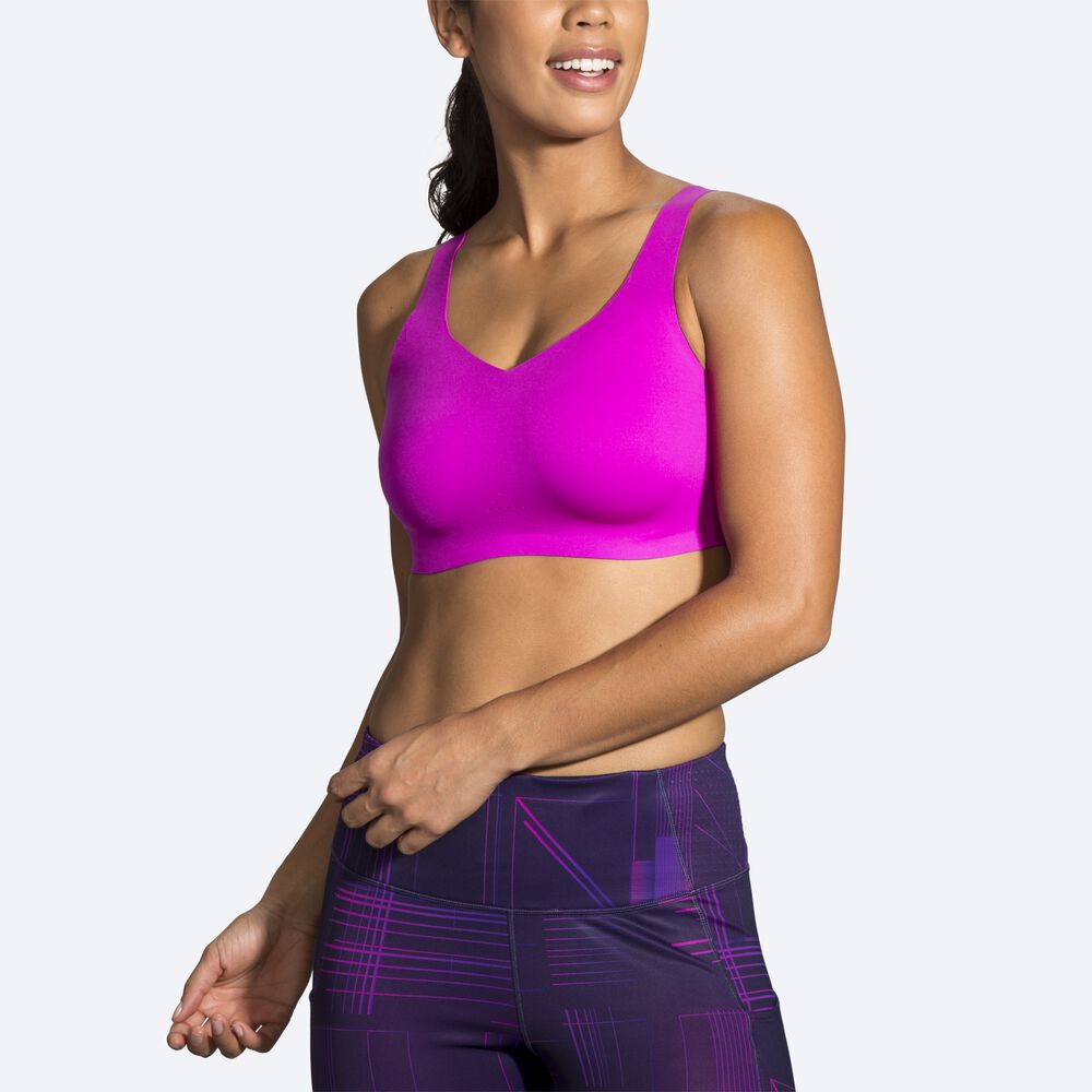 Brooks Dare Underwire Run Bra Női Sportmelltartó Rózsaszín/Lila | HU613059