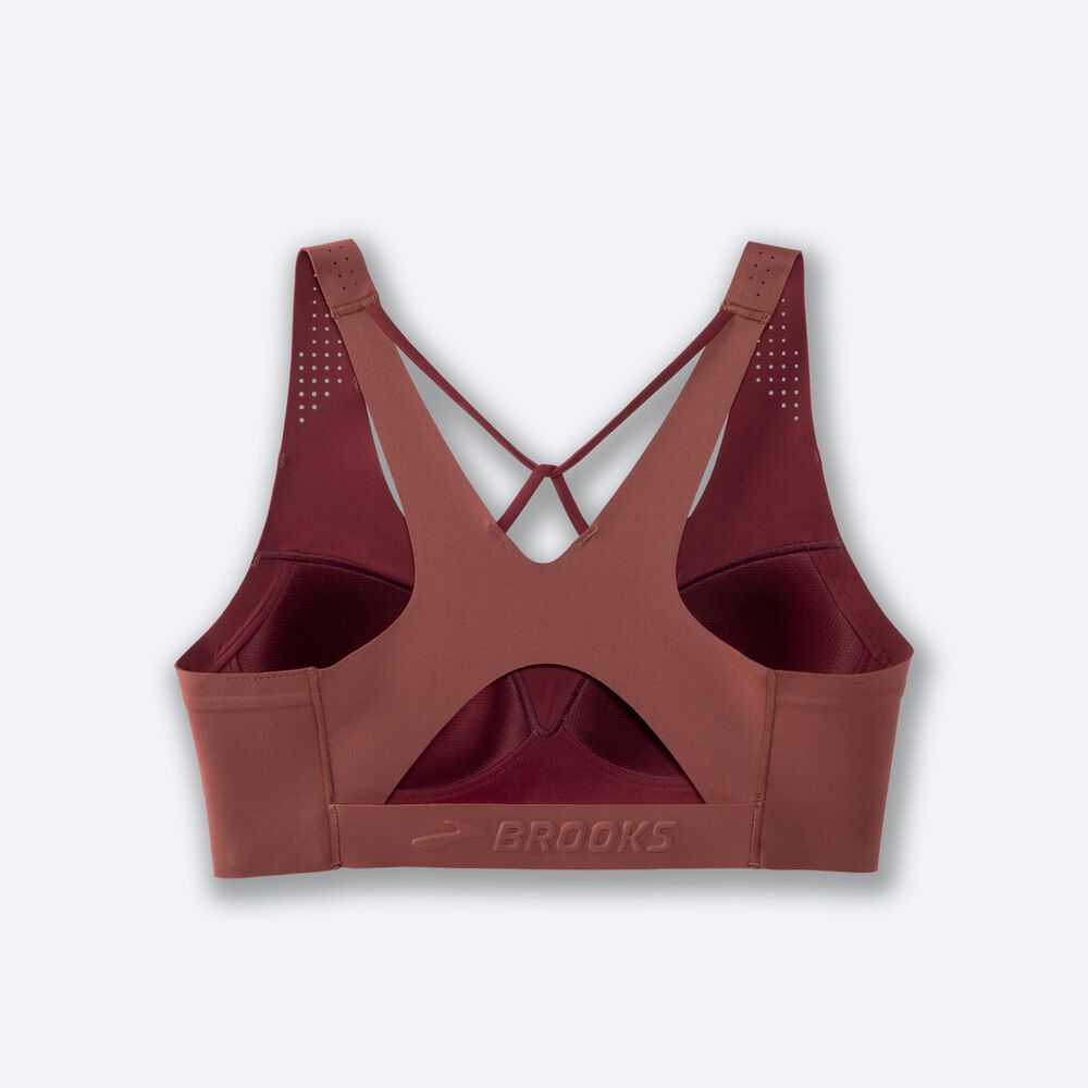 Brooks Dare V Neck Run Bra Női Sportmelltartó / Rózsaszín | HU364705