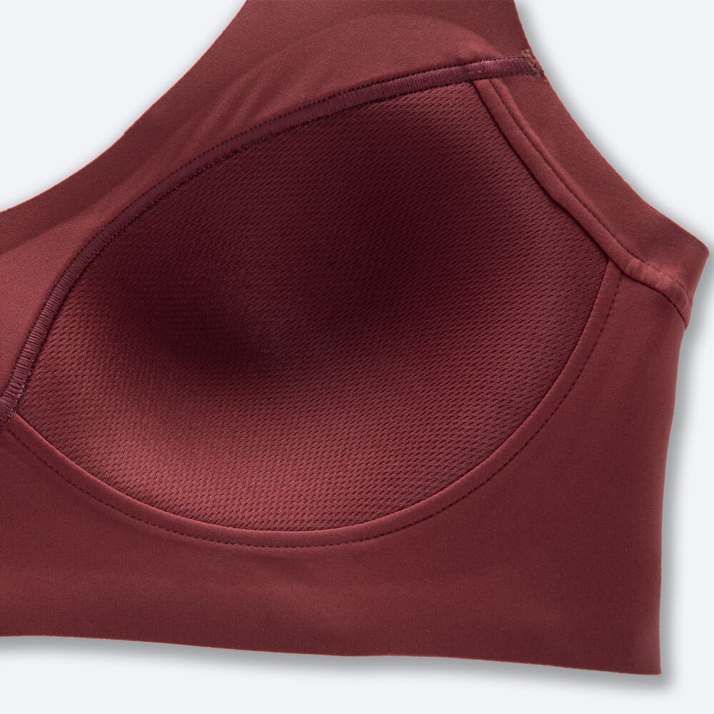 Brooks Dare V Neck Run Bra Női Sportmelltartó / Rózsaszín | HU364705