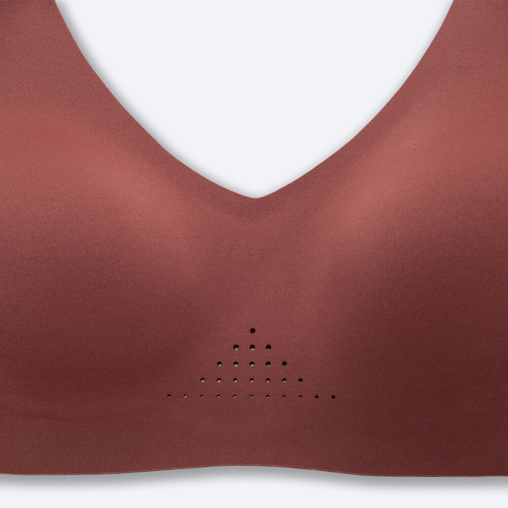 Brooks Dare V Neck Run Bra Női Sportmelltartó / Rózsaszín | HU364705