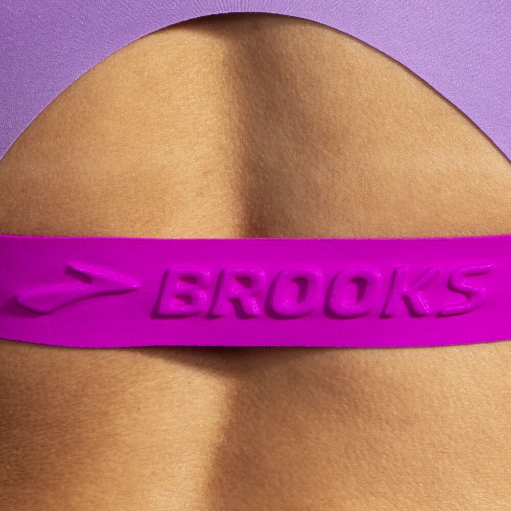 Brooks Dare V Neck Run Bra Női Sportmelltartó Lila | HU635128