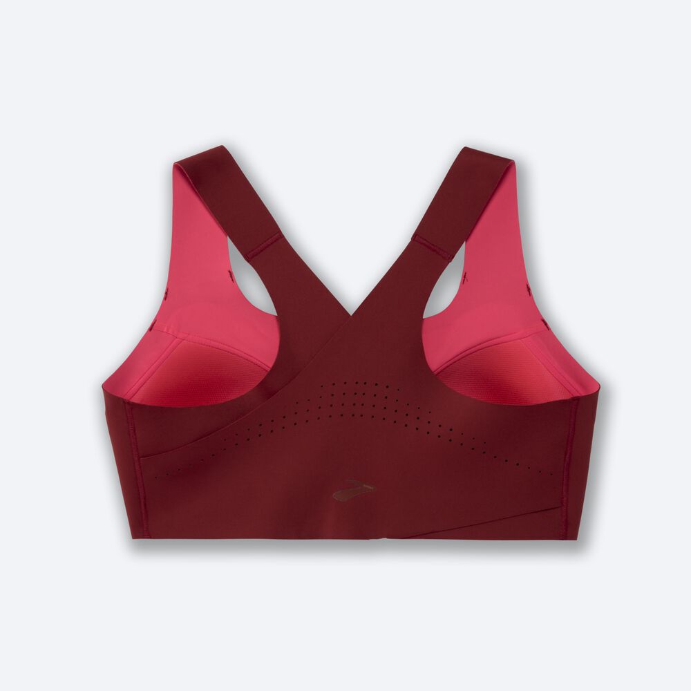 Brooks Dare Zip Run Bra Női Sportmelltartó Piros | HU382467