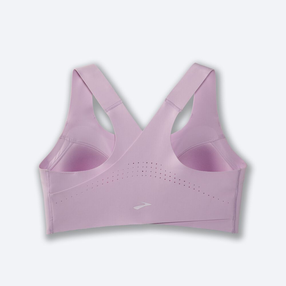 Brooks Dare Zip Run Bra Női Sportmelltartó Lila | HU836175