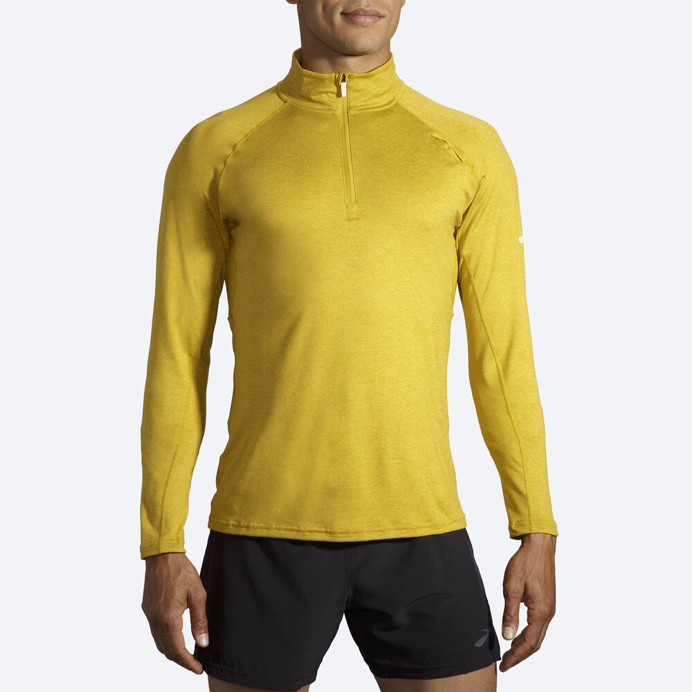 Brooks Dash 1/2 Zip Férfi Kabát Arany | HU835671