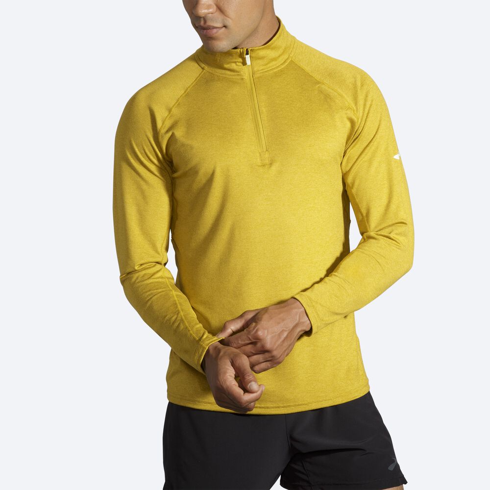 Brooks Dash 1/2 Zip Férfi Kabát Arany | HU835671