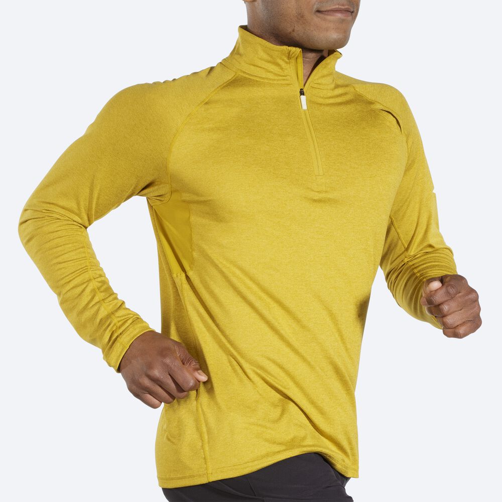 Brooks Dash 1/2 Zip Férfi Kabát Arany | HU835671