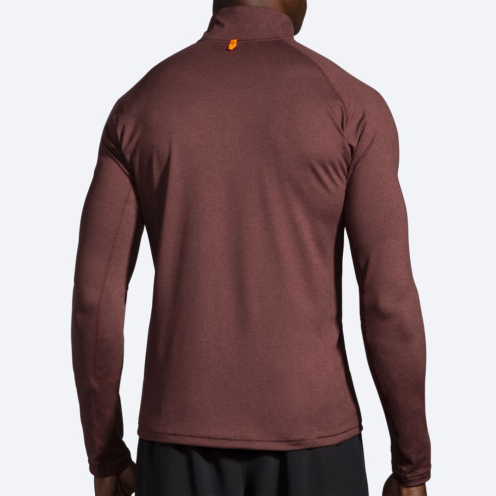 Brooks Dash 1/2 Zip Férfi Kabát Csokoládé | HU137628