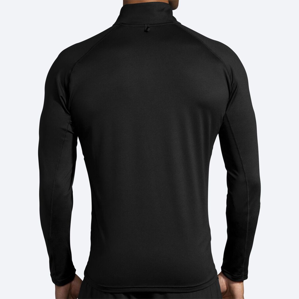 Brooks Dash 1/2 Zip Férfi Kabát Fekete | HU806317