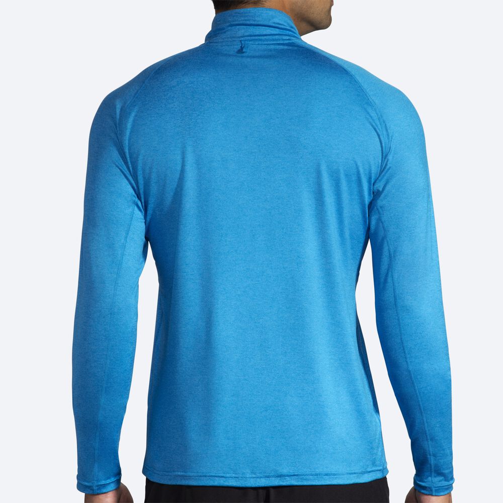 Brooks Dash 1/2 Zip Férfi Kabát Kék | HU304189