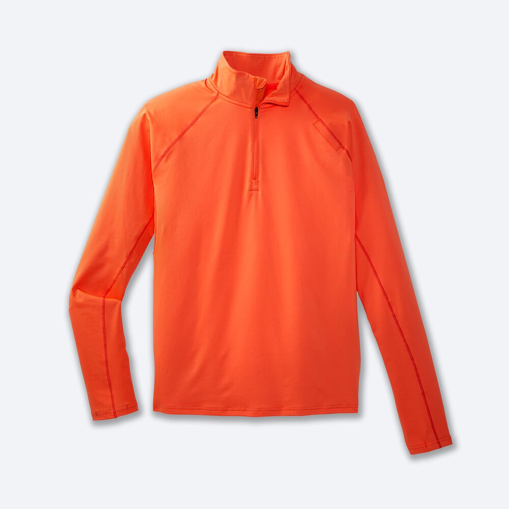 Brooks Dash 1/2 Zip Férfi Kabát Narancssárga | HU065391