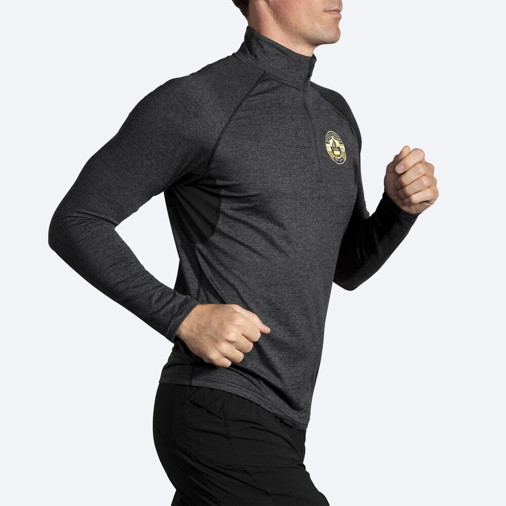 Brooks Dash 1/2 Zip Férfi Kabát Szürke | HU783124