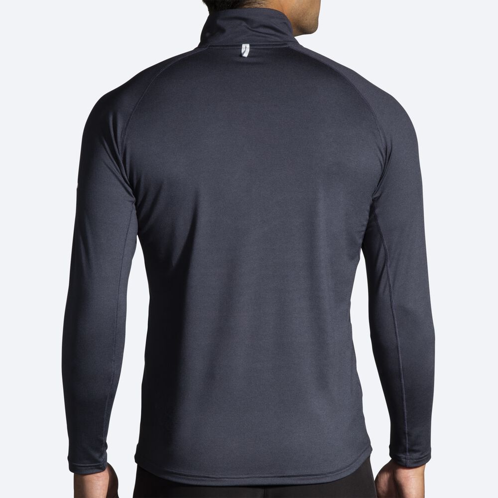 Brooks Dash 1/2 Zip Férfi Kabát Sötét Szürke | HU630542