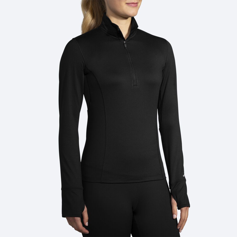 Brooks Dash 1/2 Zip Női Kabát Fekete | HU712408