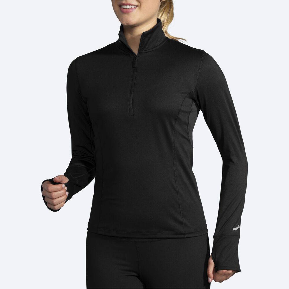 Brooks Dash 1/2 Zip Női Kabát Fekete | HU712408